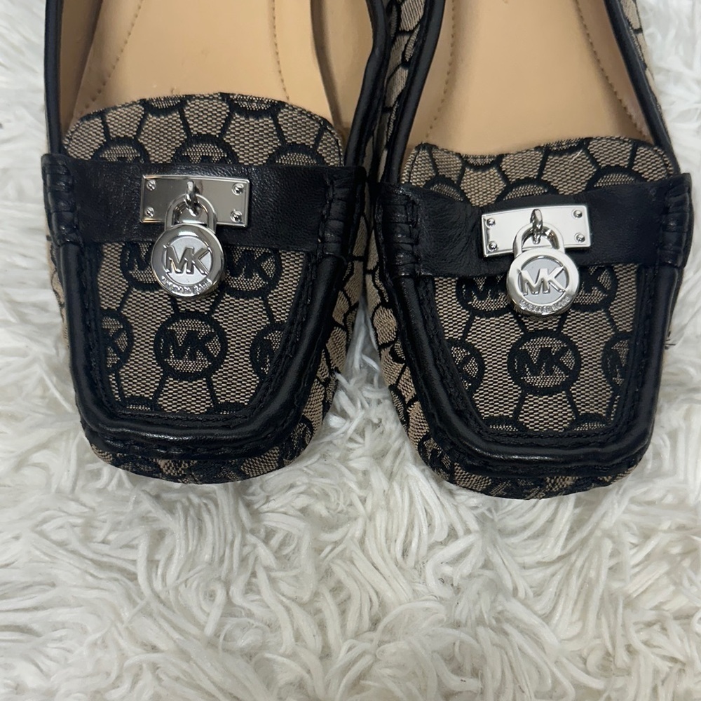 Michael Kors Black and Tan Patterned Loafers - Picture 12 of 12
